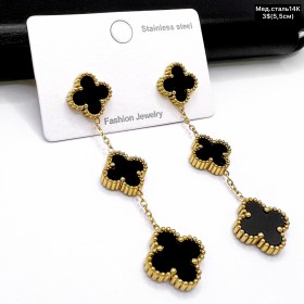 Сережки мед.сталь14К 10644 ( 5.3 см.) 